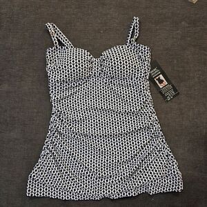 Shoreshapes Hip-Minimizer tummy control One-Piece Swimdress size 10